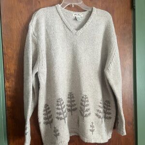 Eddie Bauer Light beige V-Neck Sweater